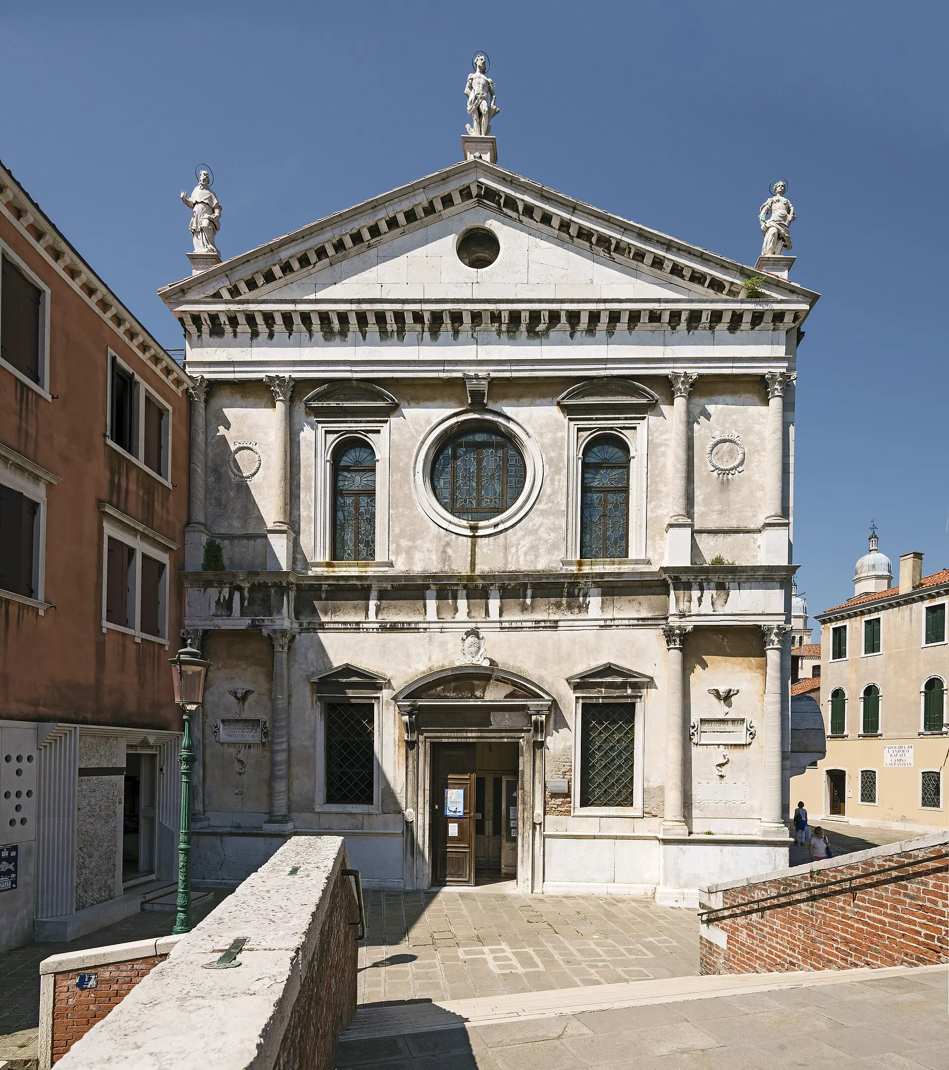 Facade of the Church of San Sebastiano in Dorsoduro, Venice