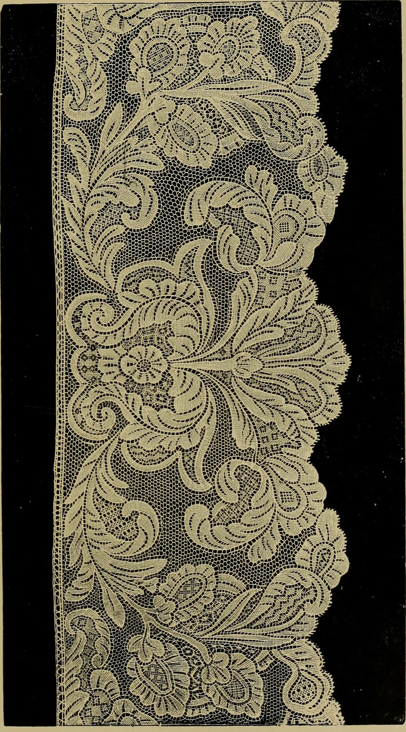 Historical illustration of lace craftsmanship