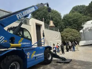 Exterior of the Austrian Pavilion at the Venice Biennale, photographed May 8 2026