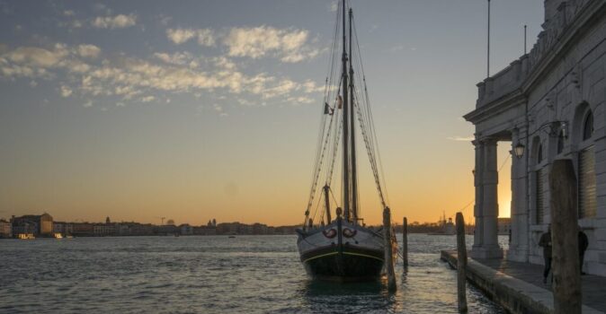 venice punta dogana sunset