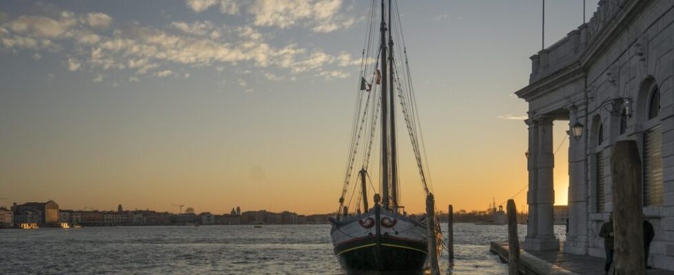 venice punta dogana sunset