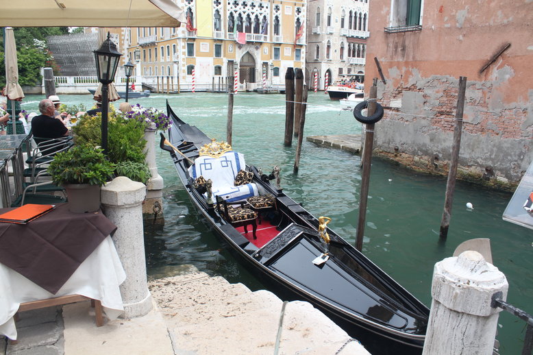 Gondolas on Venice canals