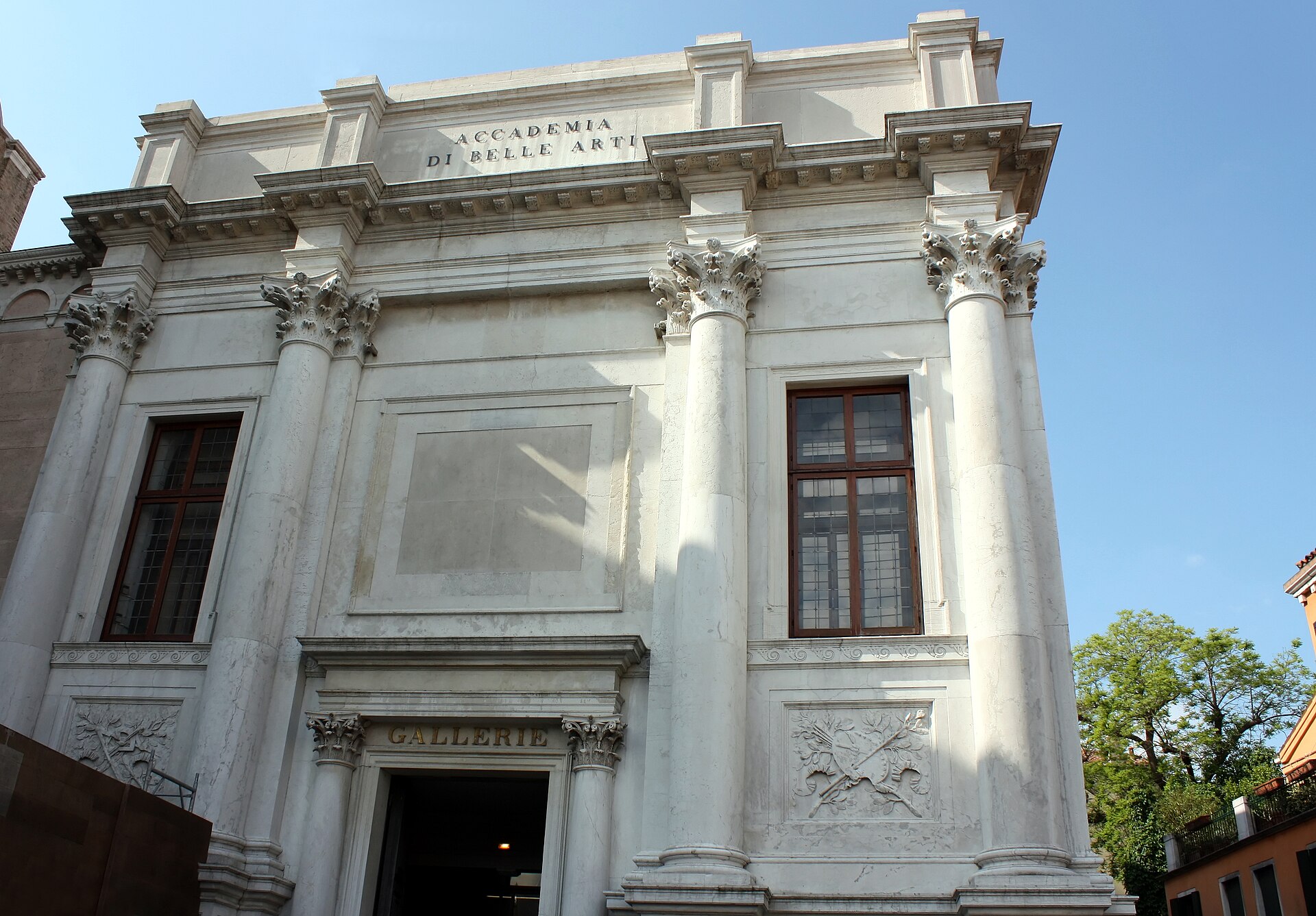 Facade of the Gallerie dell'Accademia museum in Venice